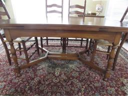 Dining Table and (6) Dining Chairs Table is 62" x