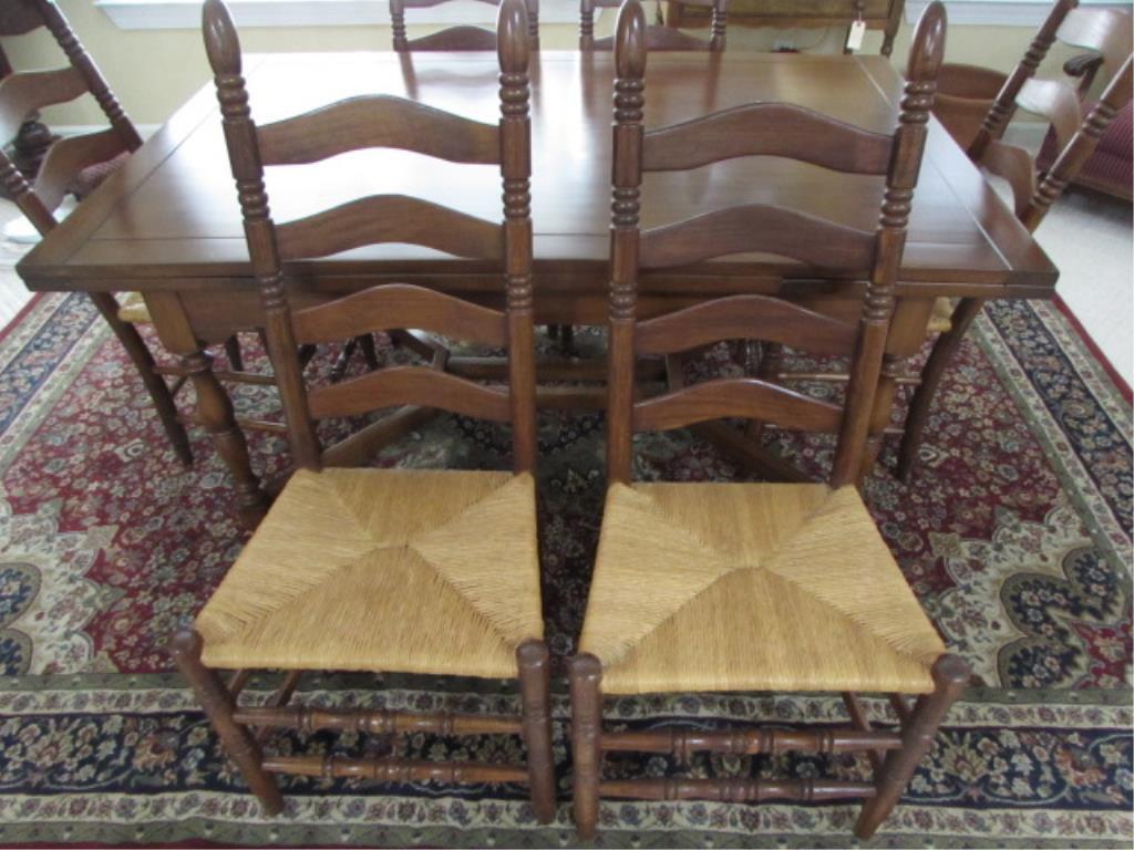 Dining Table and (6) Dining Chairs Table is 62" x