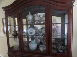 Lighted China Cabinet, 65" x 17", 86" High