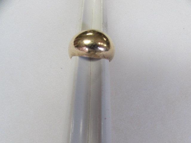 14 Kt. Yellow Gold Ladies Dome Ring--4.2 Grams, Size 6 3/4"