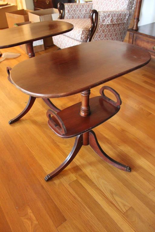 (2) Mahogany Sheraton-Style Tables