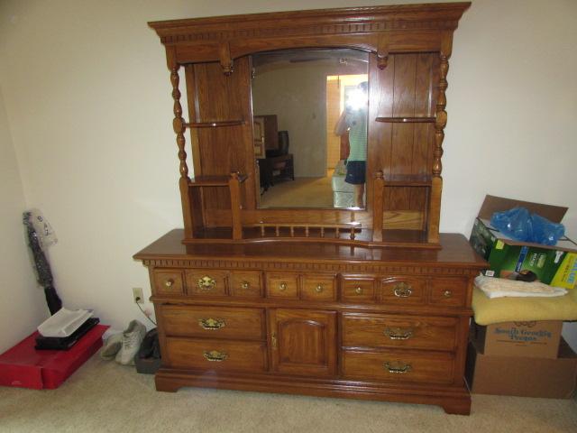 American Drew Dresser and Mirror--69" x 19", 79"