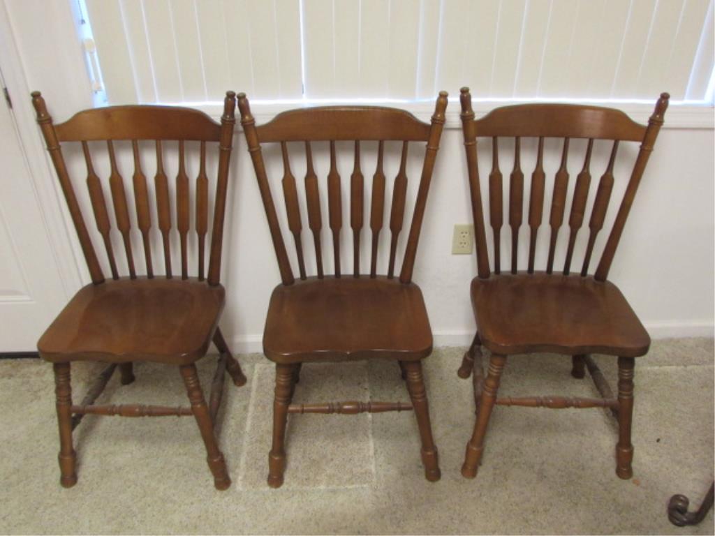 Set of (3) Cochrane Spindle Back Dining Chairs