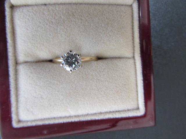 Round .8ct Diamond Solitaire Engagement Ring