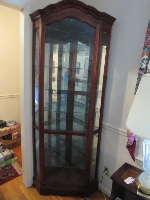 Glass Front Corner Display Cabinet