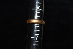 9kt Yellow Gold Hollow Band-Size 8 1/2 c1934