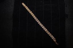 8" 10kt Yellow Gold Braided Bracelet (minor