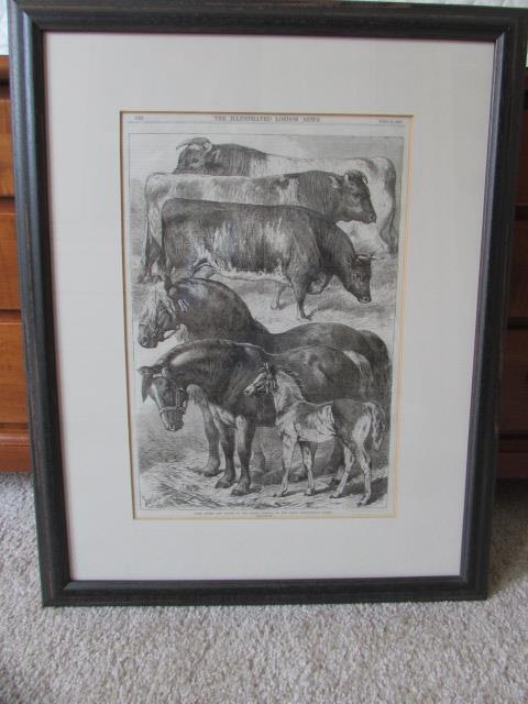 Framed & Matted Steel Engraving by Sam Carter