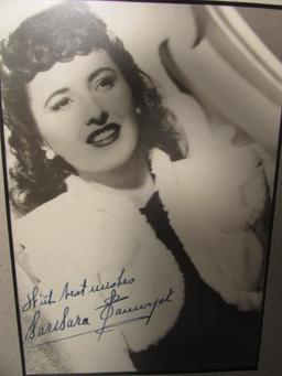 Black & White Photograph of Barbara Stanwyck with