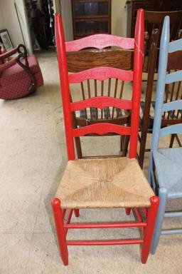 (2) Painted Ladderback Chairs