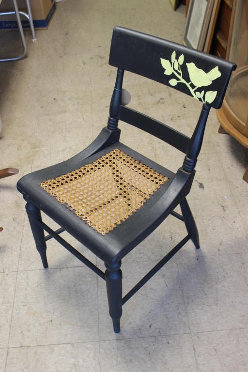 Painted Cain Bottom Chair