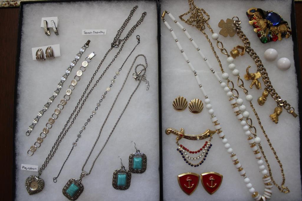 (2) Boxes Assorted Costume Jewelry: Including