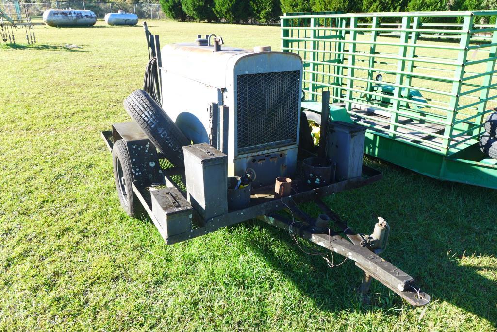 Lincoln Arc Welder (Gas) w/ 2-Wheel Trailer