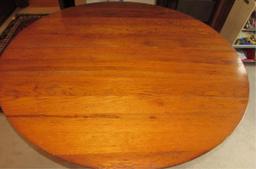 Antique Oak Pedestal Dining Table