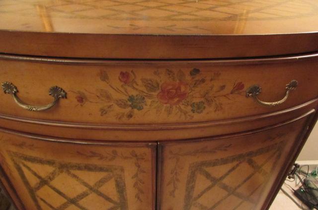 Demilune Painted Console Cabinet--45" x 22", 38