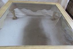 Coffee Table with Glass Insert Top--40" Square,