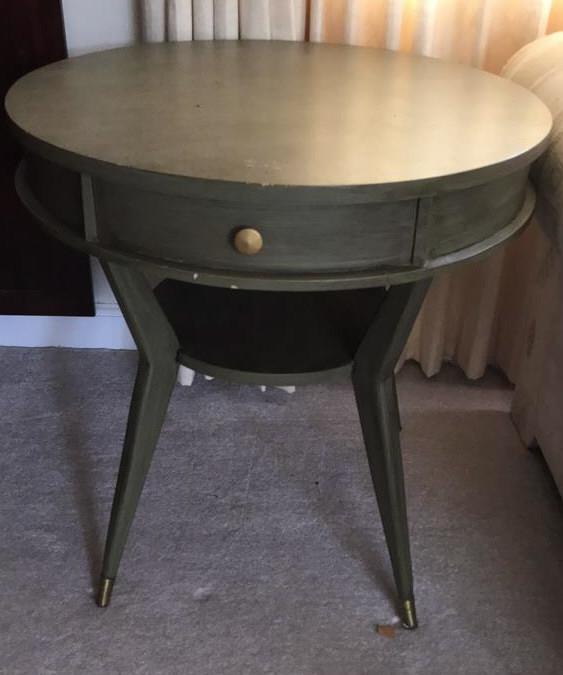 Round Painted End Table--26" Diameter, 27" High