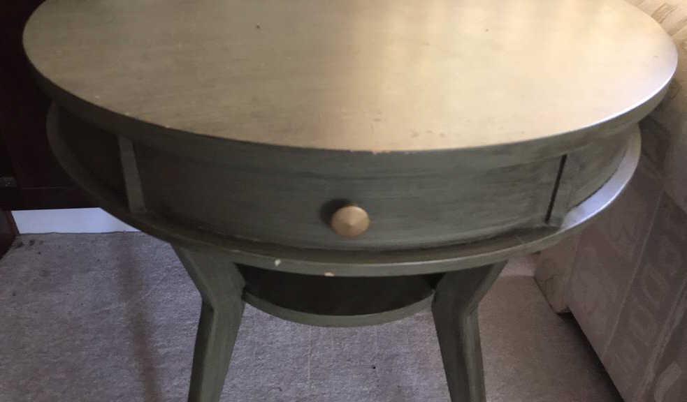 Round Painted End Table--26" Diameter, 27" High