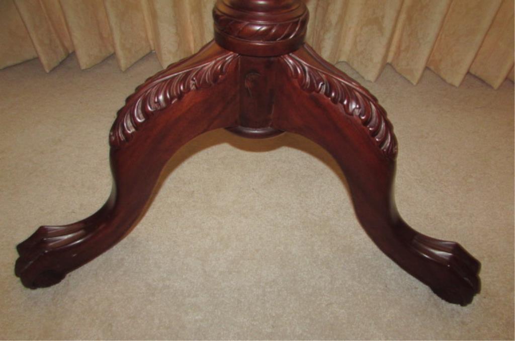 Marble Top Pedestal End Table--31" Diameter, 32"