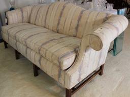 Upholstered Chippendale-Style Sofa, 80" Long