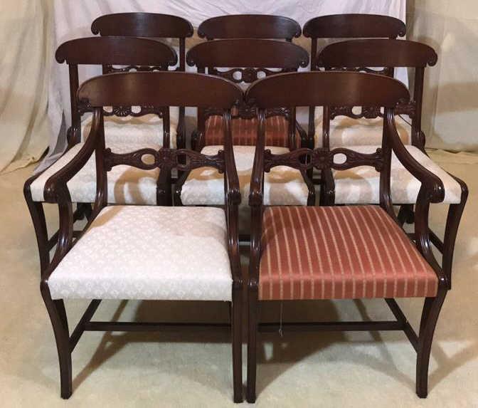 (8) Mahogany Dining Chairs (6)--Side Chairs & (2)