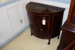 Mahogany Sheraton-Style Demi-Lune Console