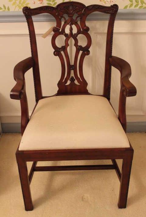 Mahogany Chippendale-Style Arm Chair