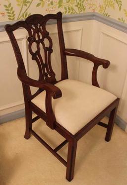 Mahogany Chippendale-Style Arm Chair