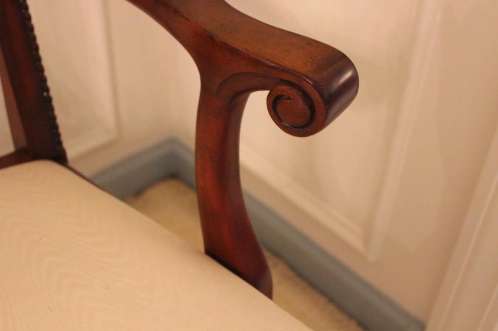 Mahogany Chippendale-Style Arm Chair