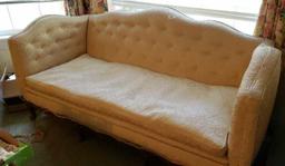 Vintage French-Style Sofa with Tufted Back