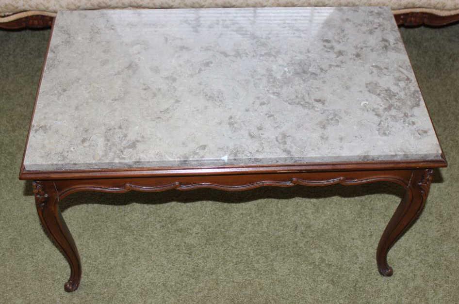 Marble Top Coffee Table 30" x 18" x 17"