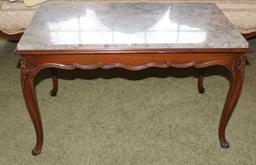 Marble Top Coffee Table 30" x 18" x 17"