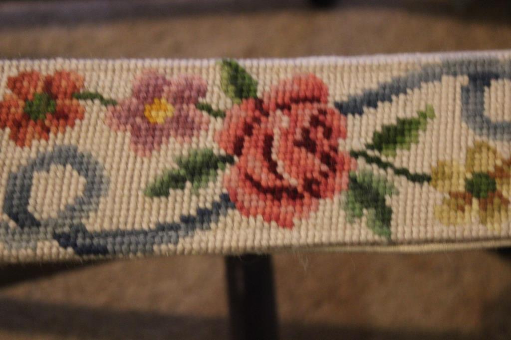 Luggage Stand with Needlepoint Straps