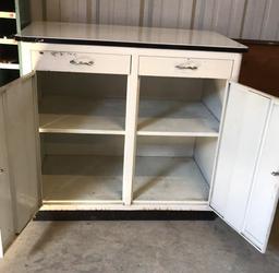 Metal Utility Cabinet with Porcelain Top--