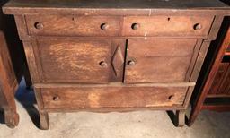 Antique Oak Empire-Style Buffet--