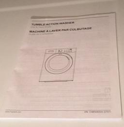 Frigidaire Affinity Front Loading Washing Machine