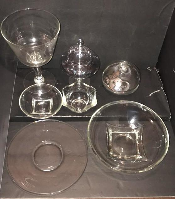 Assorted Glassware Including: Trifle Dish, Candy