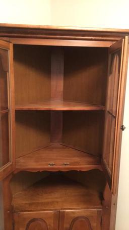 Corner China Cabinet--27" x  37", 75" High