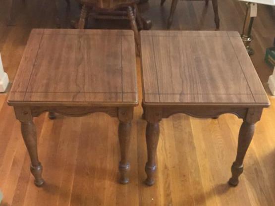 (2) End Tables--22 1/8" x 27 1/8", 22 3/8" High