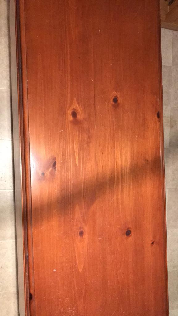 Pine Drop-Leaf Coffee Table--50" x 18", 18 3/4"