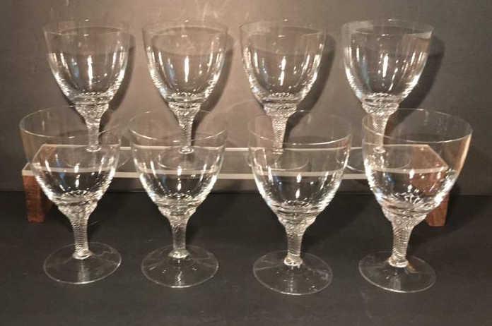 (8) Stems of Crystal Stemware--Water