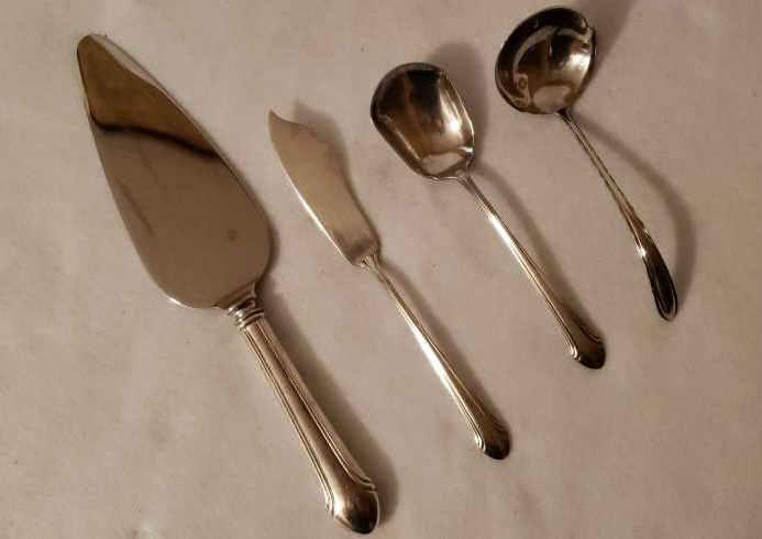 (4) Sterling Silver Serving Pieces: "Romantique"