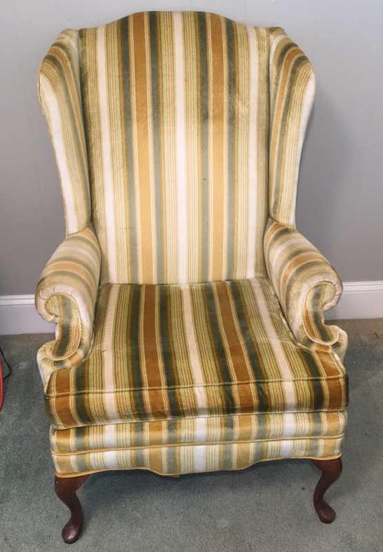 Queen-Anne Style Wing Chair