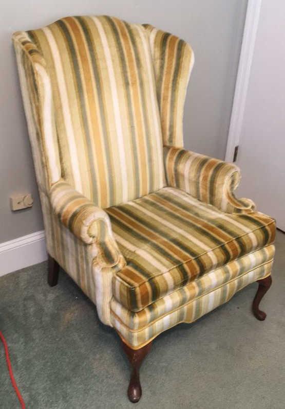 Queen-Anne Style Wing Chair