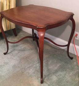 Vintage Walnut Serpentine Top Table with