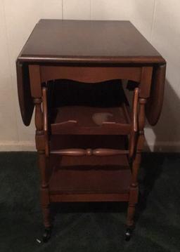 Vintage Drop-Leaf Serving Cart