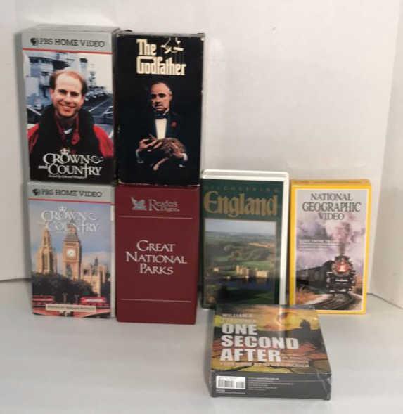 Assorted VHS Tapes and 1 Audio Book