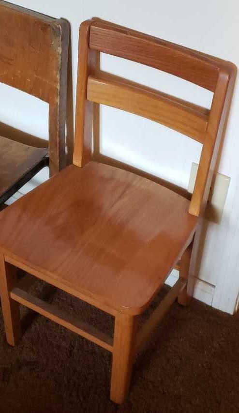 (2) Wooden Child's Chairs