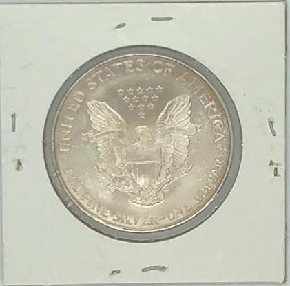 1997 One Dollar One Ounce Silver Eagle Bullion