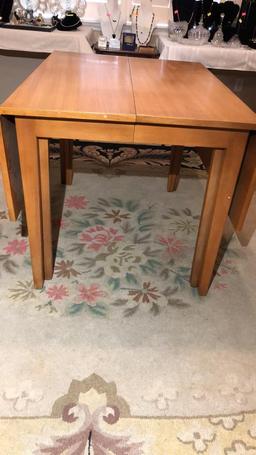 Mid Century Modern Drop Leaf Dining Table w/3